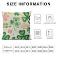 thumbnail image 6 of Nawypu  ST Patricks Day Lucky Charm Shamrock Throw Pillow Covers, Buffalo Plaid Clover Pink Decorations for Sofa Couch  2pc, 6 of 6