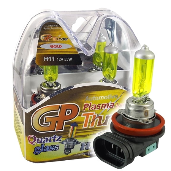 GP Xtreme H11 3500K 55W JDM Golden Yellow High Performance Xenon Halogen thunder Light Bulbs for Compatible Fog Light -High Beam - Low Beam
