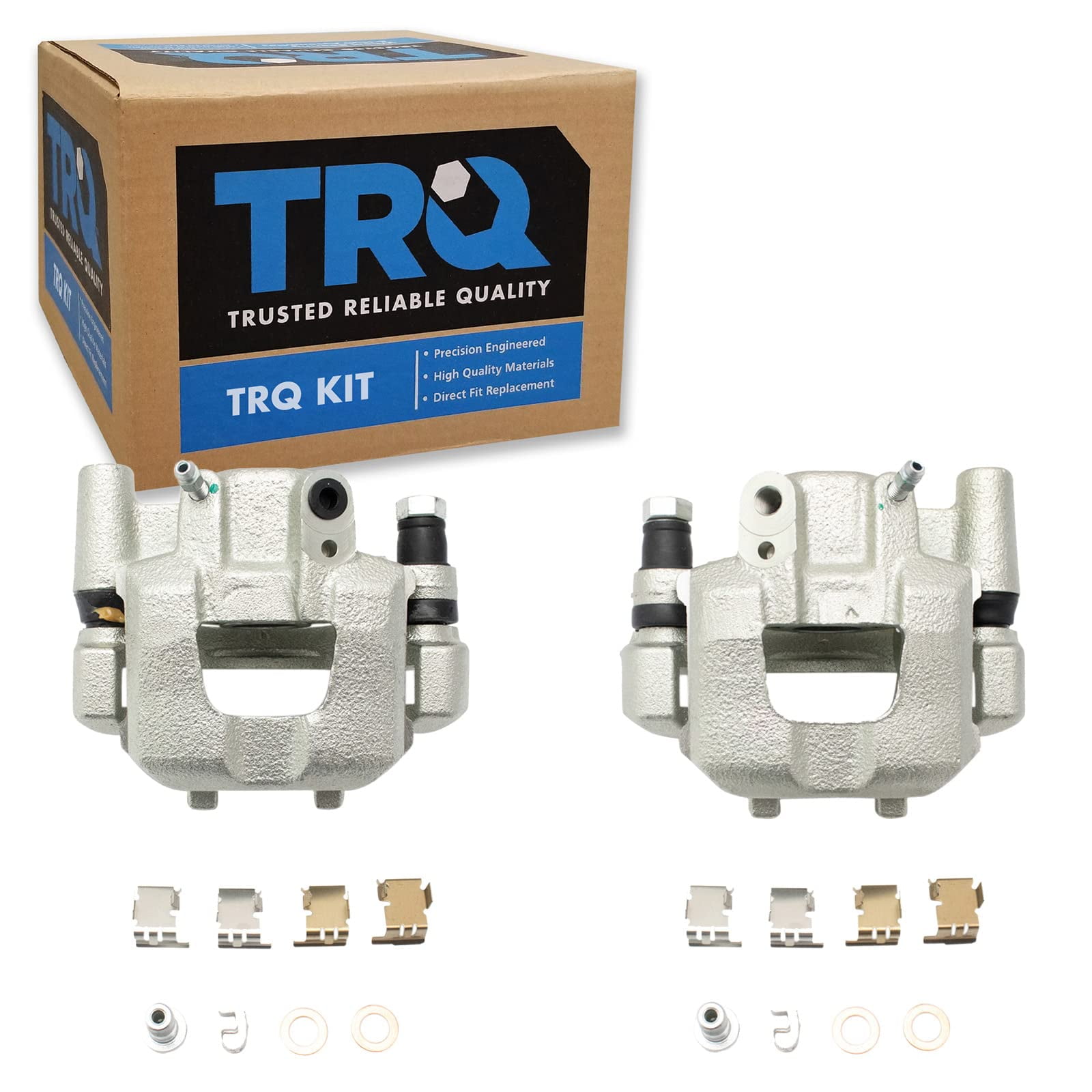 TRQ New Rear Brake Caliper Assembly w/ Bracket & Hardware Pair for