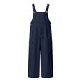 thumbnail image 2 of Girls Bib Overalls Adjustable Strap Jumpsuits Loose Fit Casual Y2K Rompers with Side Multi Pockets for Daily, 2 of 7