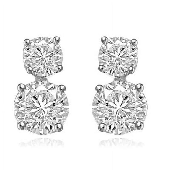 Diamond Essence Earrings with Round Brilliant Stones - SED1190 - 3 Carat