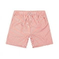 thumbnail image 4 of WREESH Men's Beach Shorts Swim Trunks Casual Fashion Stripe Printing Short Drawstring Elastic Waist Short Pants Orange, 4 of 4