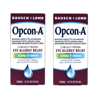 Bausch & Lomb Opcon-A Eye Allergy Relief Drops, 0.5oz, 2pk