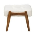 thumbnail image 4 of Baxton Studio Jeanine Japandi Cream Boucle Fabric and Walnut Brown Finished Rubberwood Ottoman Footstool, 4 of 7