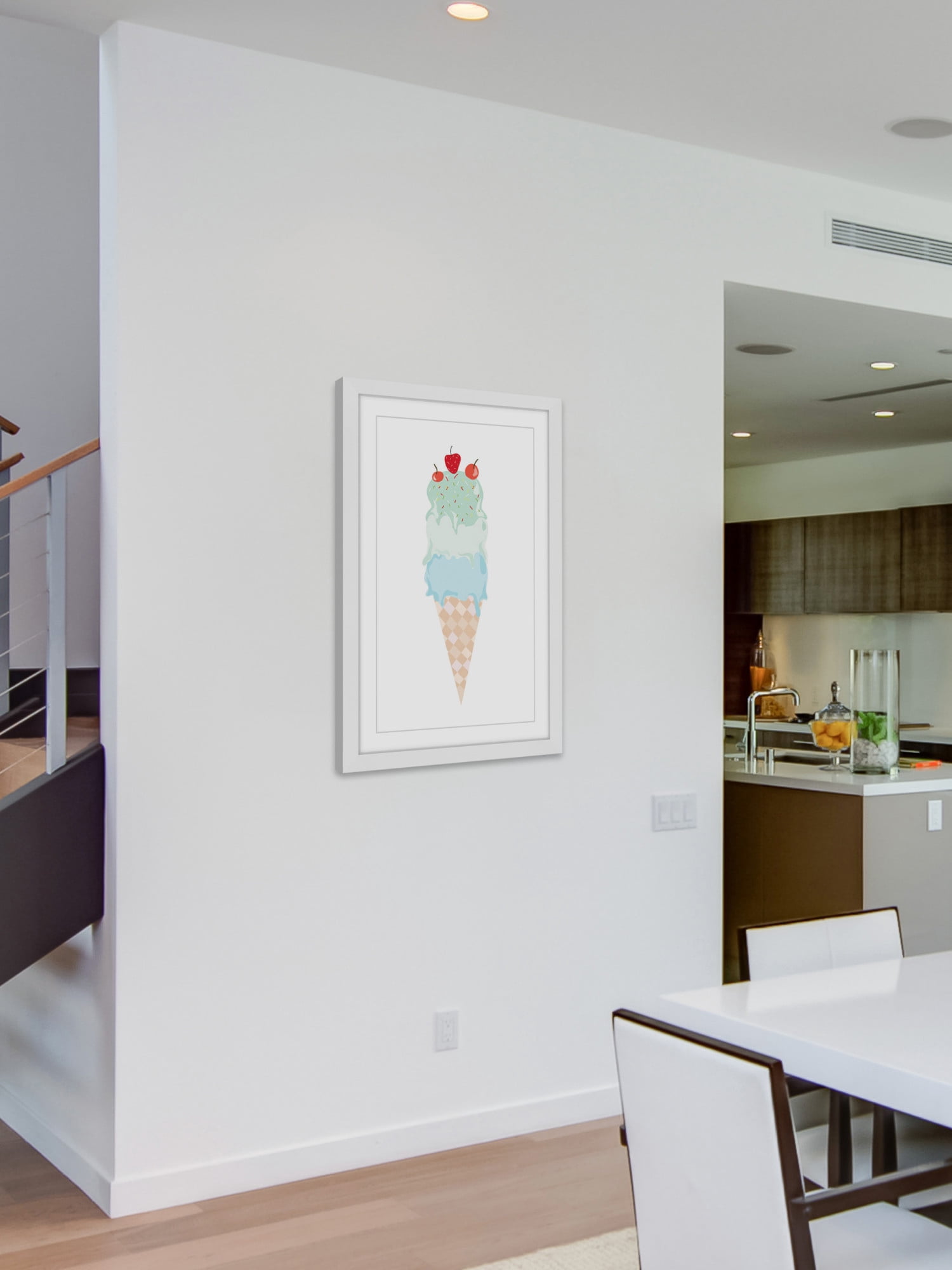 Marmont Hill Inc Marmont Hill - 'Triple Stacked' by Diana Alcala Framed Painting Print - Multi