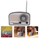 thumbnail image 2 of KAKOWELY Modelo de radio en miniatura, figura de radio de estilo vintage, modelo de radio de simulación, mini radio artesanal, 2 of 5