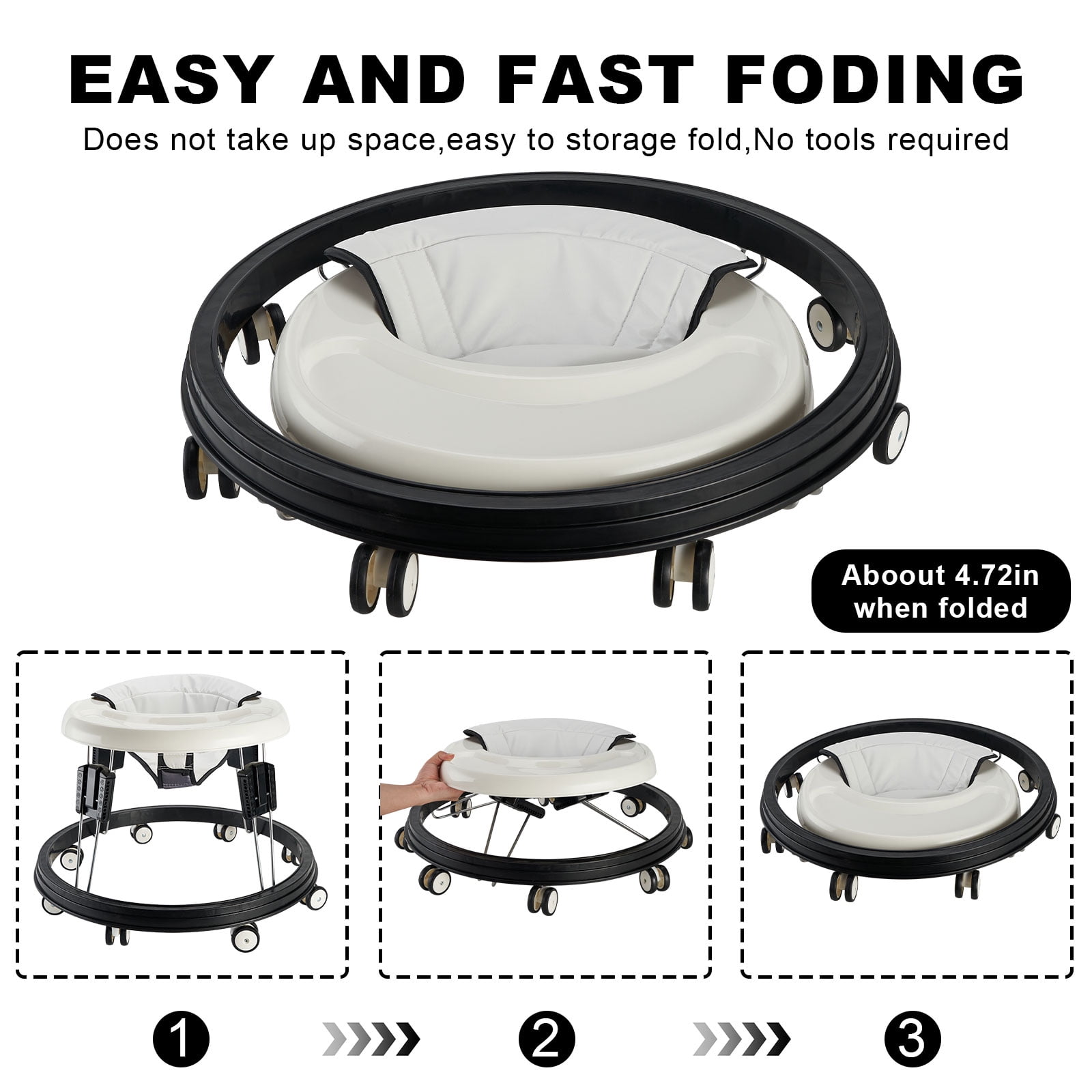 Baby walker 8-18 months multifunctional anti-o-leg anti-rollover the stroller can sit and push to learn to walk