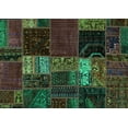 thumbnail image 1 of Ahgly Company Machine Washable Indoor Rectangle Oriental Turquoise Blue Modern Area Rugs, 2' x 3', 1 of 4
