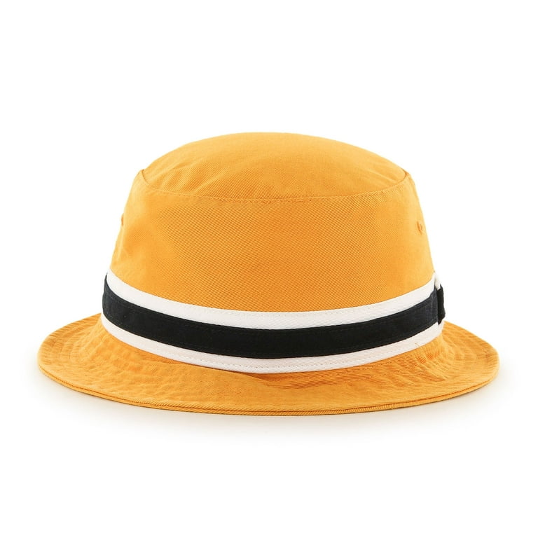 Men's '47 Gold Pittsburgh Steelers Striped Bucket Hat - OSFA 