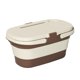 thumbnail image 3 of Cesta plegable, cesta de almacenamiento impermeable multifuncional con tapa para acampar, Café con leche, 3 of 9