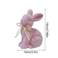 thumbnail image 3 of Easter Bunny, Easter Decorations, Easter Flocked Bunnies Figurine, Easter Spring Decoration Rabbit Set, Spring Tables Bunnies Decoration, Easter Decorating Bunnies for Home Office Party Supplies, 3 of 4
