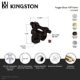 thumbnail image 4 of Kingston Brass CC54308 5/8-Inch O.D. Comp x 1/2-Inch or 7/16-Inch Slip Joint Quarter-Turn Angle Shut-Off Valve in Brushed Nickel, 4 of 5