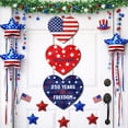 thumbnail image 5 of YIBAGA USA Anniversary 250th Door Wreath Hanging Door Sign, 250 Years of Freedom American Flag Hearts 1776 2026 Patriotic Home Decor, 5 of 7