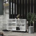 thumbnail image 1 of vidaXL Sideboard High Gloss White 103.5x35x70 cm Engineered Wood, 1 of 5
