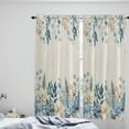 thumbnail image 4 of Christmas Eucalyptus Kitchen Curtain 2 Panels Curtains 84 Inch Length, Curtains Rod Pocket Curtains Window Drapes Treatment Window Cafe Curtains 52''''x84'''' Winter Snowflake Farmhouse Flower, 4 of 5