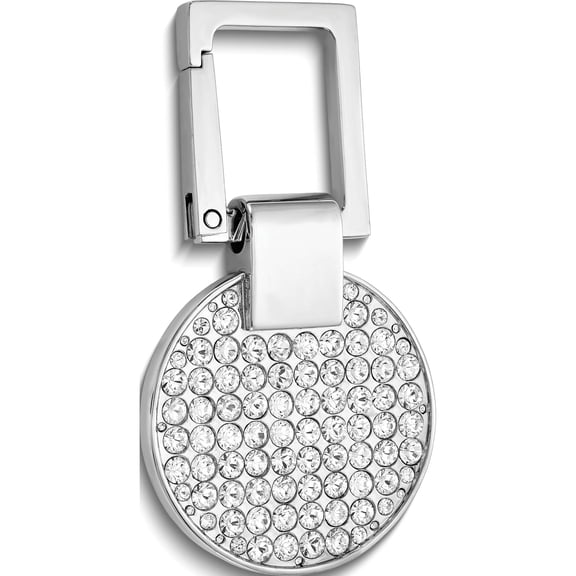 Fashion Silver-Tone Clear Crystal Stone Key Ring Or Bag Tag Made In China gm12333