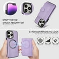 thumbnail image 3 of Allytechgroup Detachable Cards Holder Case for iPhone XS Max, RFID Blocking 2 In 1 Wallet PU Leather Case with Stand Compatible with Magsafe Shockproof Cover for iPhone XS Max, Purple, 3 of 7