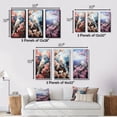 thumbnail image 4 of Designart "Pink Dove Winged euphony Pastoral II" Animals Wall Art Set Of 3 - Pink Dove Gallery Wall Set For Home Decor, 4 of 7