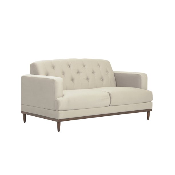 Sofá 2 cuerpos Tecolote velvet Estilo Classic Chic Color Beige Gaia Herbs Tecolote
