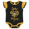 thumbnail image 4 of Girls Infant Black/Gold Pittsburgh Penguins Two-Pack Training Bodysuit Set, 4 of 5