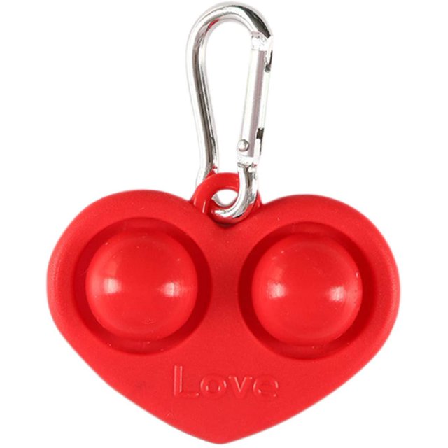 2021 New Fidget Dimple Toy Keychain Pendent, Silicone Bubbles Flipping Board Toy, Stress Relief Simple Sensory Dimple Toy for Concentration Training, Hand Exercise Educational Toy for Kid Adult (#16)