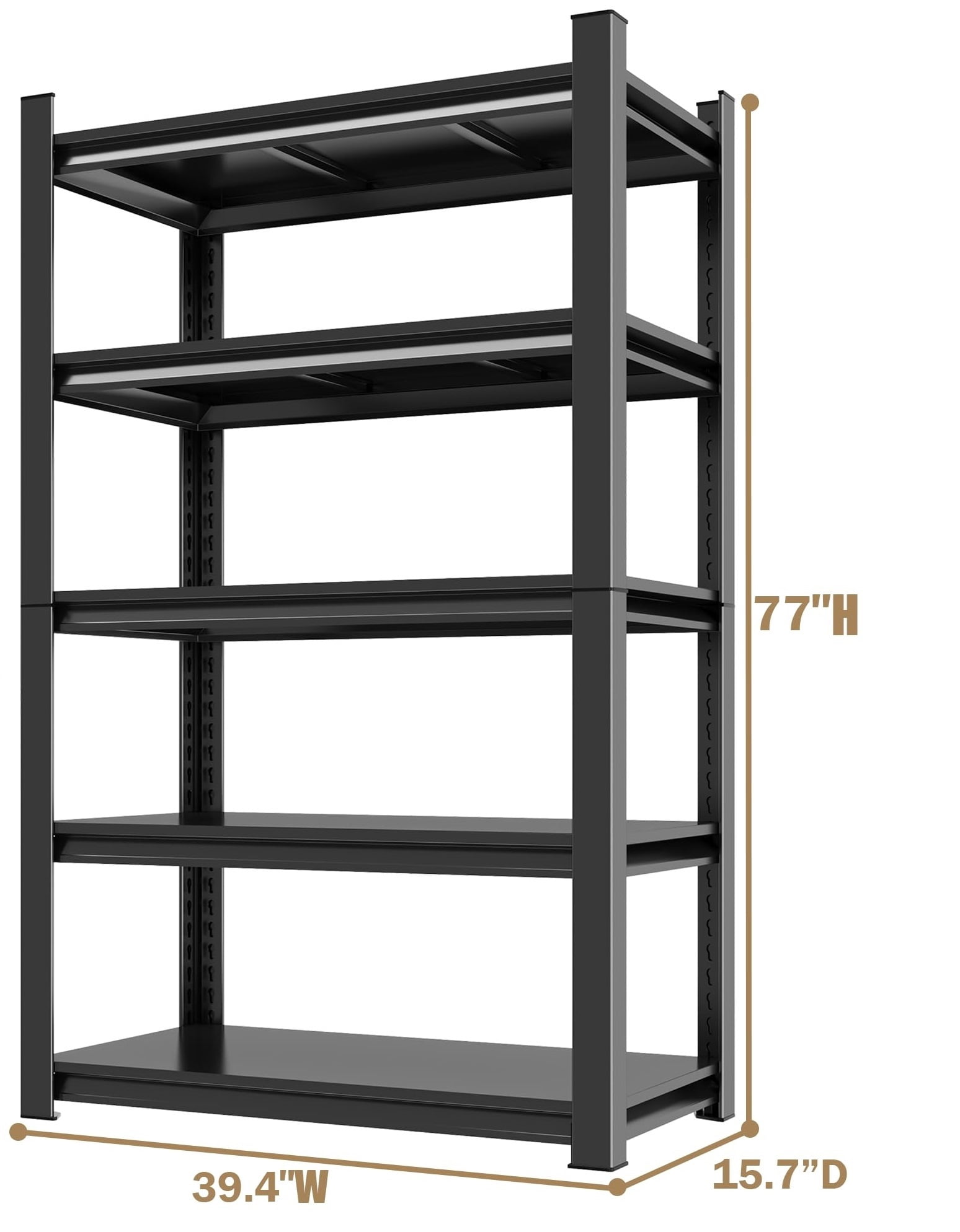 Over Washer and Dryer Shelves,5-Tier Expandable Washer and Dryer Rack, Laundry Room Storage Over Toilet, Washing Machine and Dryer Storage Rack,Bathroom Organization,77.4"Hx 39.4"W x15.7"D,Black