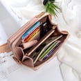 thumbnail image 5 of 2023 new ladies mobile phone bag vertical models fashion, simple lychee pattern solid color oblique span multi -function red, 5 of 6