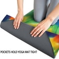 thumbnail image 3 of Colorful Rainbow Tie Dye Spiral Pattern Hot Yoga Mat Towel Non Slip for Hot Yoga - Quick-Drying Yoga Mat Cover with 4 Corner Pockets with Travel Bag - Hot Yoga Towel Non Slip 70"x26", 3 of 6