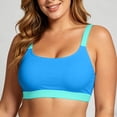 thumbnail image 2 of DHFJKG Women Bikini Tops Full Coverage Padded Adjustable Wide Straps Swimsuit Top Water Sports Bra Soft Beachwear, 2 of 6