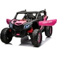 thumbnail image 2 of Royalbelle Pink 24V Ride on Car with Remote Control, Powered Off-Road UTV, 2 of 7