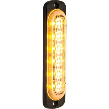 Buyers 8891910 4-3/8" Strobe Light 6 LED Amber Vertical Mount Low Profile