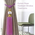thumbnail image 2 of Alzapaños de cortina con borlas, 4 alzapaños de cortina, cortinas de ventana, alzapaños de cortina de cuerda trenzada con borlas de bolas de cristal decorativas, 2 of 3