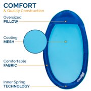 SwimWays Spring Float, Inflatable Pool Lounge Chair for Ages 15+, Blue