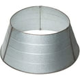 thumbnail image 3 of glitzhome 26"D Galvanized Metal Tree Collar, Metal Tree Skirt Tree Base Cover Decorative Christmas Tree Ring for Christmas Decor, 3 of 7