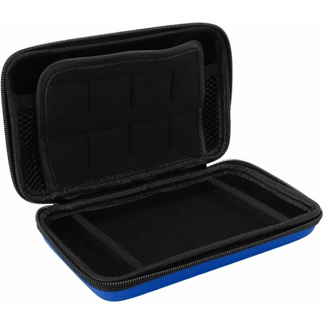 ZOUSSIQI Game Console Carrying Case for New 3DS XL, Hard Shell Travel Protective Case with 8 Game Slot Inner Pocket (Blue) CA919-44966
