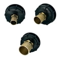 thumbnail image 1 of 3x IBC 1000L Conector de para de agua 1/2 "1" 3/4 "Adaptador de manguera de latón, 1 of 9