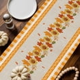 thumbnail image 6 of Fall Table Runner Thanksgiving Orange Plaid Truck Pumpkin Table Runners Sunflower Happy Fall Y'all Cotton Linen Dresser Scarf Kitchen Dining Table Decor for Fall Holiday Party Decor 13x36 Inch, 6 of 9