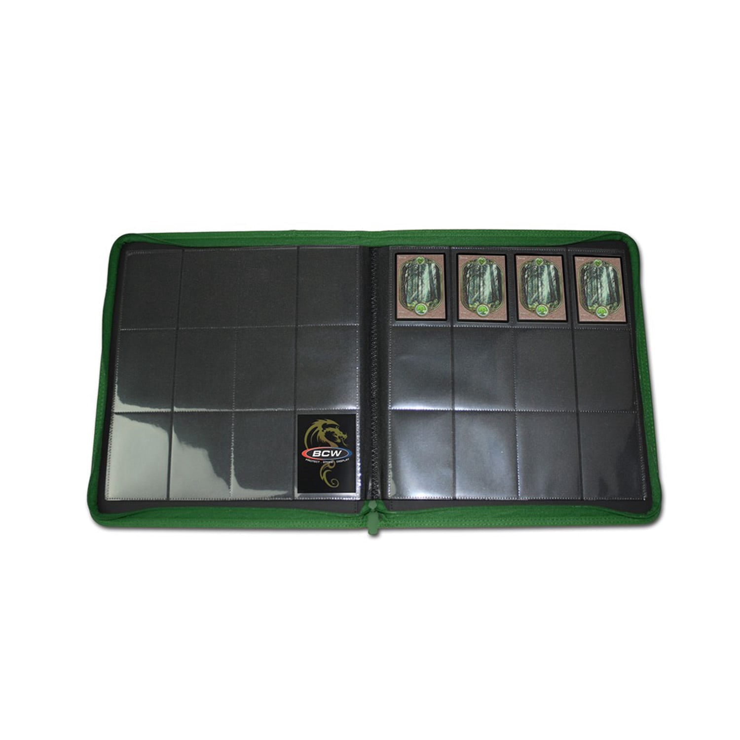 BCW 12-Pocket Z-Folio LX Trading Card Albums, Green