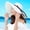 White1, variant on White Women's Sun Hats, Women Big Brim Straw Hat Sun Floppy Wide Brim Hats Bowknot Folding Beach Cap,Women's Accessories Sun Hats