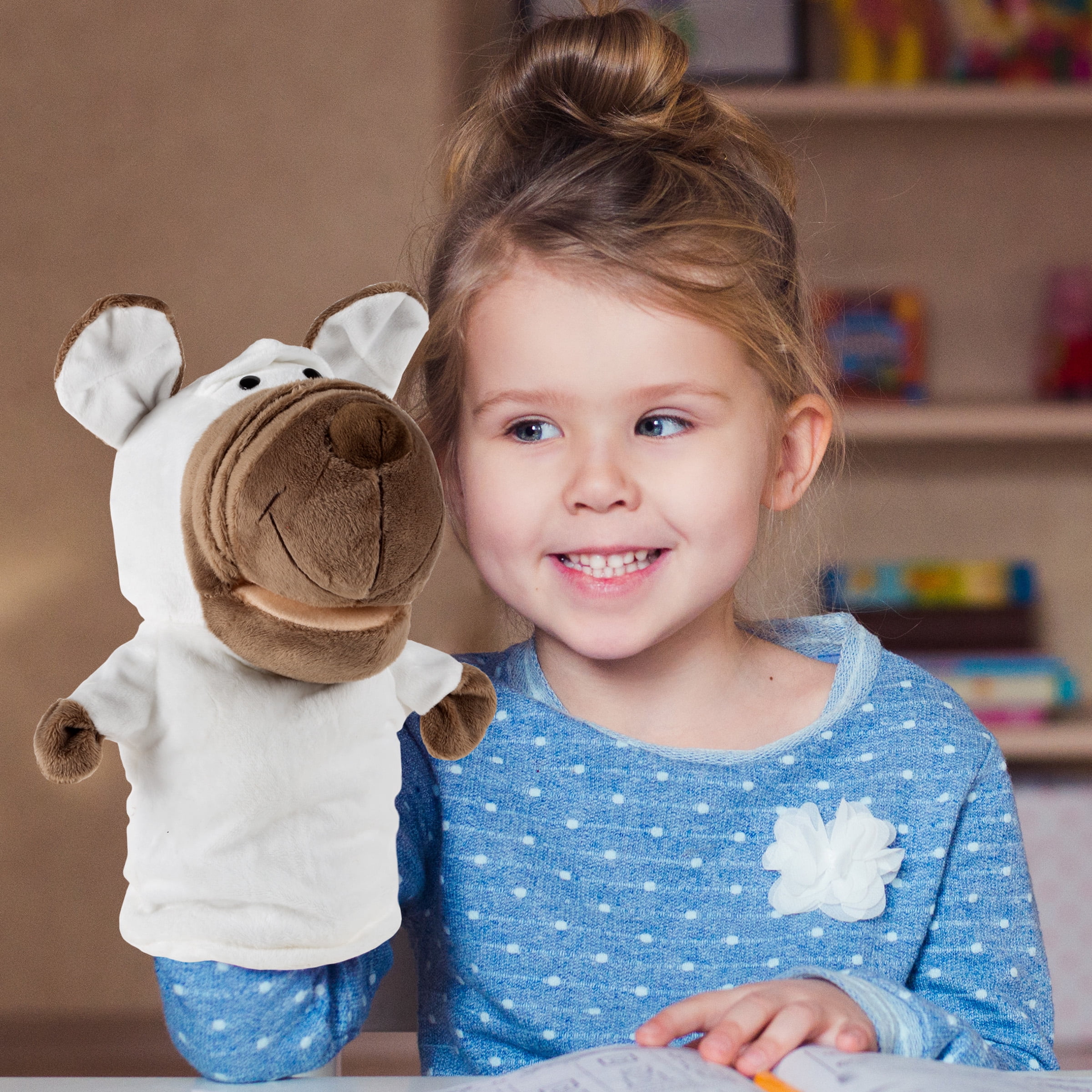 Dog Hand Puppet Plush Stuffed Animal Children's Toy by Hey! Play