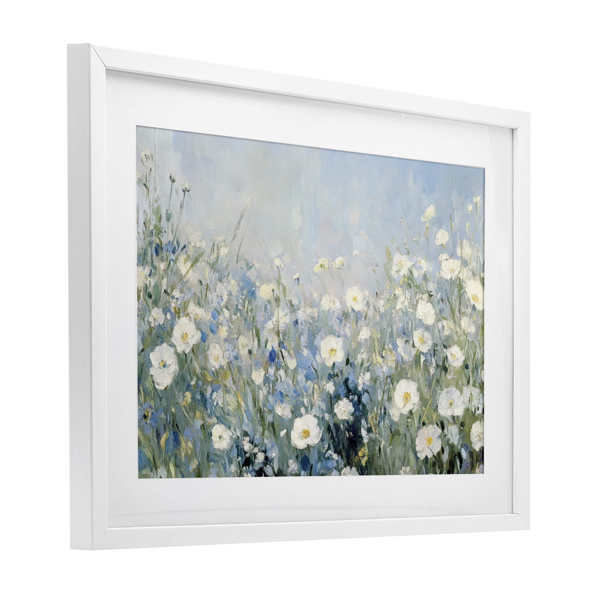Stupell Industries Meadow Foliage Dream White Framed Print Under Glass, design by Petal Prints Design
