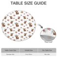 thumbnail image 6 of White Highland Cow Flower Pattern Round Fitted Tablecloth with Elastic Edge,Dining Table Cover Waterproof,Outdoor Round Tablecloth for Camping,Dining,Indoor and Outdoor, 6 of 7