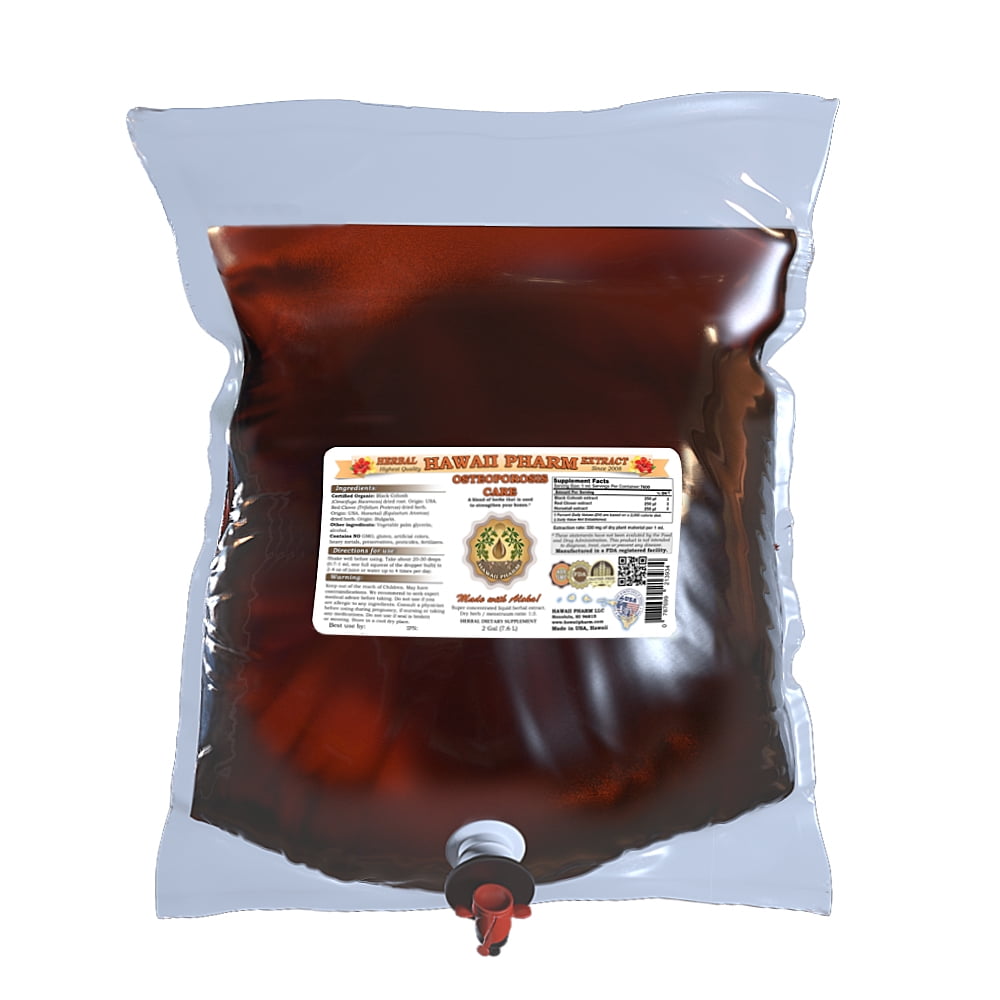 Osteoporosis Care Tincture, Black Cohosh (Cimicifuga Racemosa) Dried Root, Red Clover (Trifolium