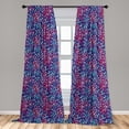 thumbnail image 5 of Ambesonne Grunge Curtains, Oval Watercolor Spots, Pair of 28"x95", Violet Blue Multicolor, 5 of 5