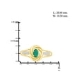 thumbnail image 4 of JewelersClub Emerald Ring Birthstone Jewelry – 0.25 Carat Emerald 14K Gold Plated Silver Ring Jewelry with White Diamond Accent – Gemstone Rings with Hypoallergenic 14K Gold Plated Silver Band, 4 of 4