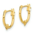thumbnail image 4 of Auriga Fine Jewelry 14K Yellow Gold Heart Hoop Earrings for Women (L- 9mm, W- 9mm), 4 of 5