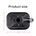 thumbnail image 4 of 2X PVC Inflatable Boat Fishing Rod Holder Mount Kayak Surfing Board Electronics Fixer Fish GPS Glue-on Mount Pad,2 X Inflatable Boat Rod Mount Base,Black, 4 of 6