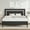Black, variant on 4 EVER WINNER Twin Bed Frame, Upholstered Platform Bed with Headboard, White Twin Bed Frame, Diamond Design, White