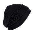 thumbnail image 2 of Clearance! Lisingtool Headbands for Women Women Splicing Model Hat Beading Hat Muslim Ruffle Cancer Chemo Hat Wrap Cap Black Promotion Sale, 2 of 5