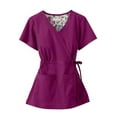 thumbnail image 6 of koi classics women's katelyn wrap solid scrub top, 6 of 7